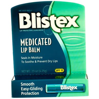 Blistex Medicated Lip Balm, SPF 15, .15-Ounce Tubes (5 Pack) by Blistex
