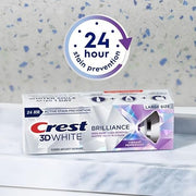 Crest Toothpaste 3D White Brilliance Vibrant Peppermint, 4.1Oz (Pack Of 3) , 116.2 G (Lot De