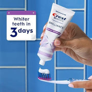Crest Toothpaste 3D White Brilliance Vibrant Peppermint, 4.1Oz (Pack Of 3) , 116.2 G (Lot De