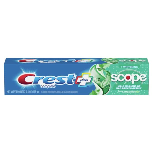 Crest Plus Scope Lot de 3 dentifrice blanchissant Menthe