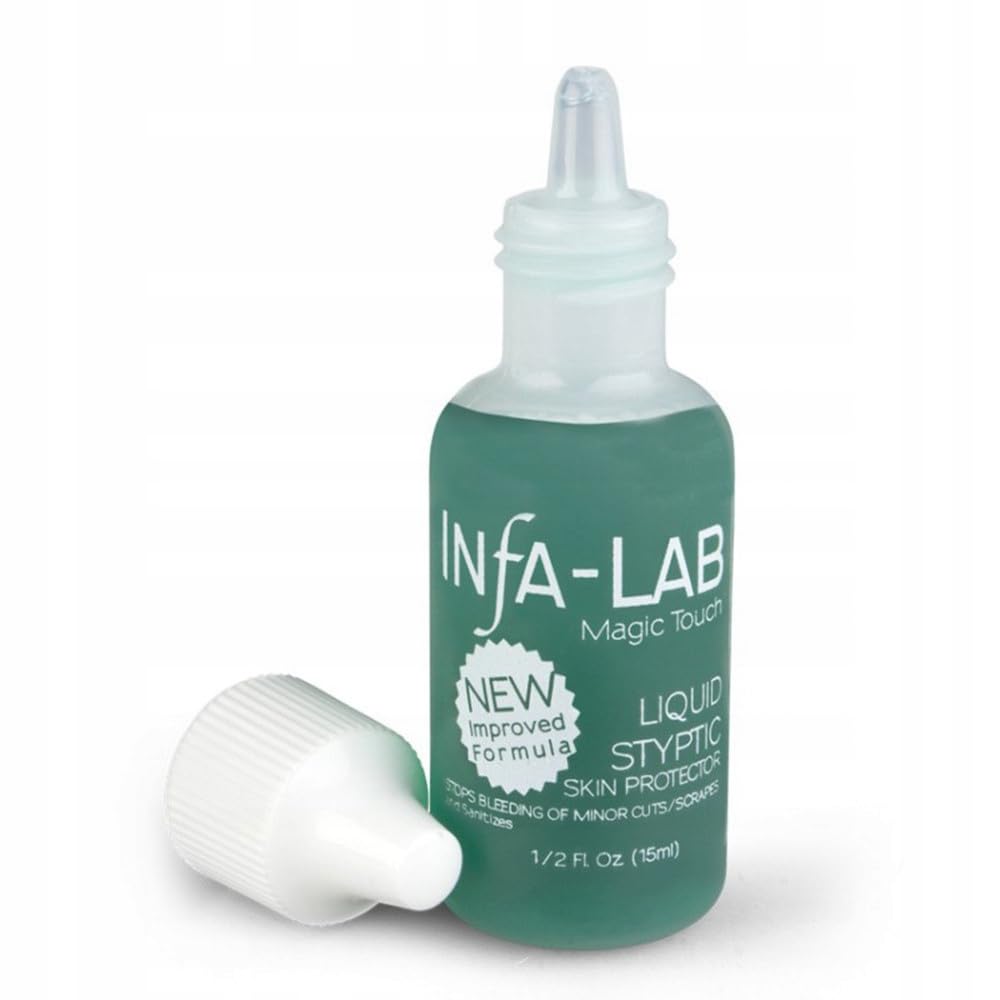 Liquide arrêter les saignements de cuticule - Traitement hémostatique pour cuticules - Soin à l'aloe vera - Manucure - Infa-Lab - 15 ml