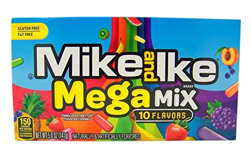 Mike and Ike Mega Mix Fruit Flavored Candies, 5 Oz, (Pack of 3)