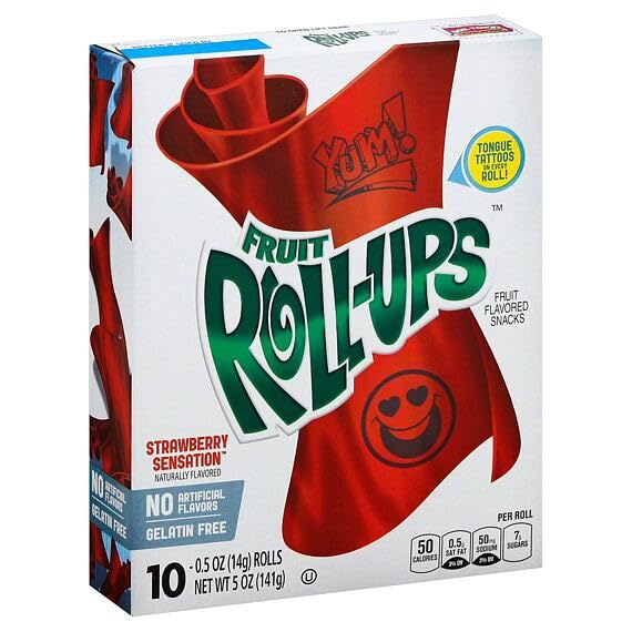 Fruit Roll-Ups Bandes douces avec parfum fraise 141 g