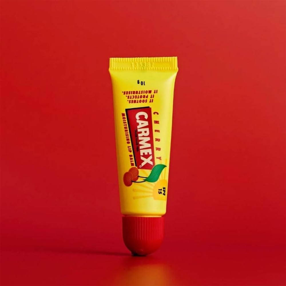 Carmex Cherry Lot de 3 tubes de soin à lèvres au goût cerise SPF 15 10 ml