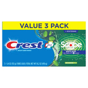 Crest Plus Scope Outlast Complete Whitening Toothpaste, Mint, 5.4 Ounce, 3 Count