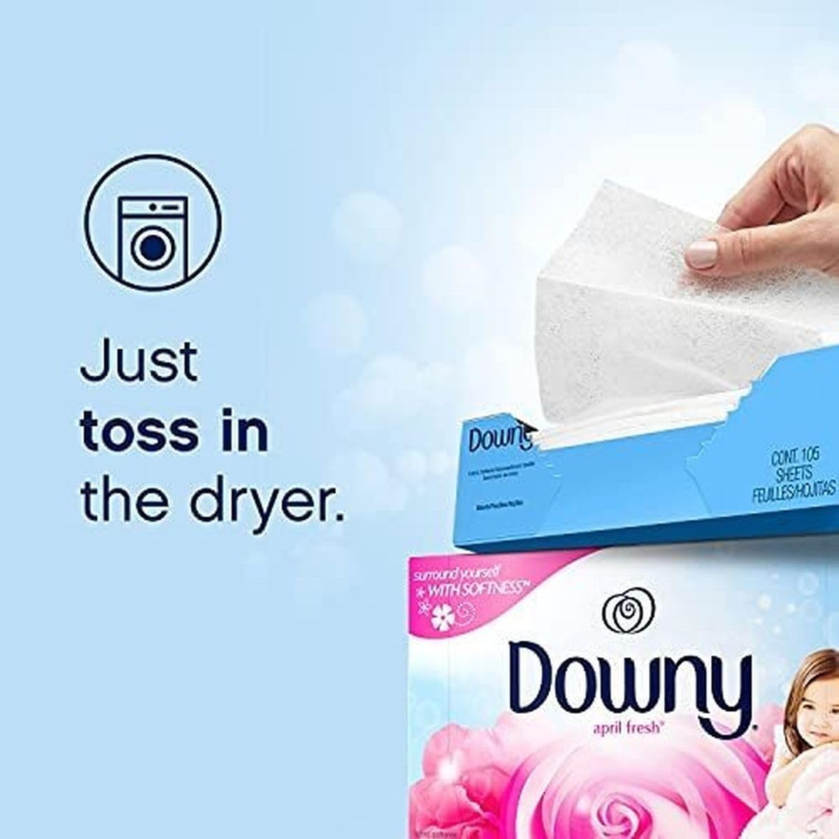 Downy April Fresh Feuilles adoucissantes pour sèche-linge