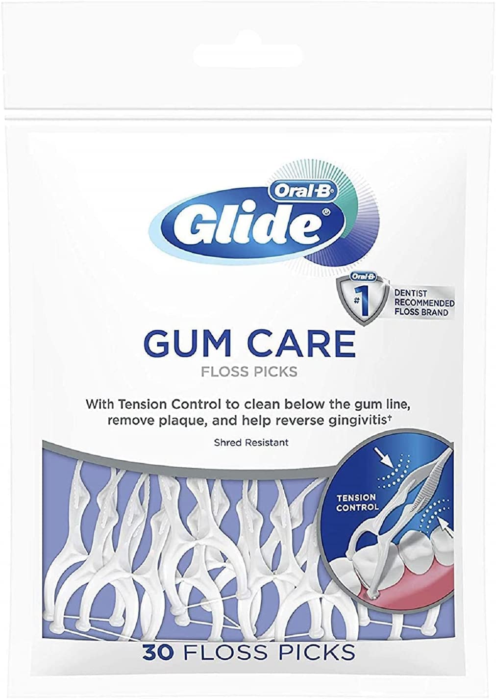 Glide Pro-Health Lot de 30 cure-fils dentaires pour protection clinique