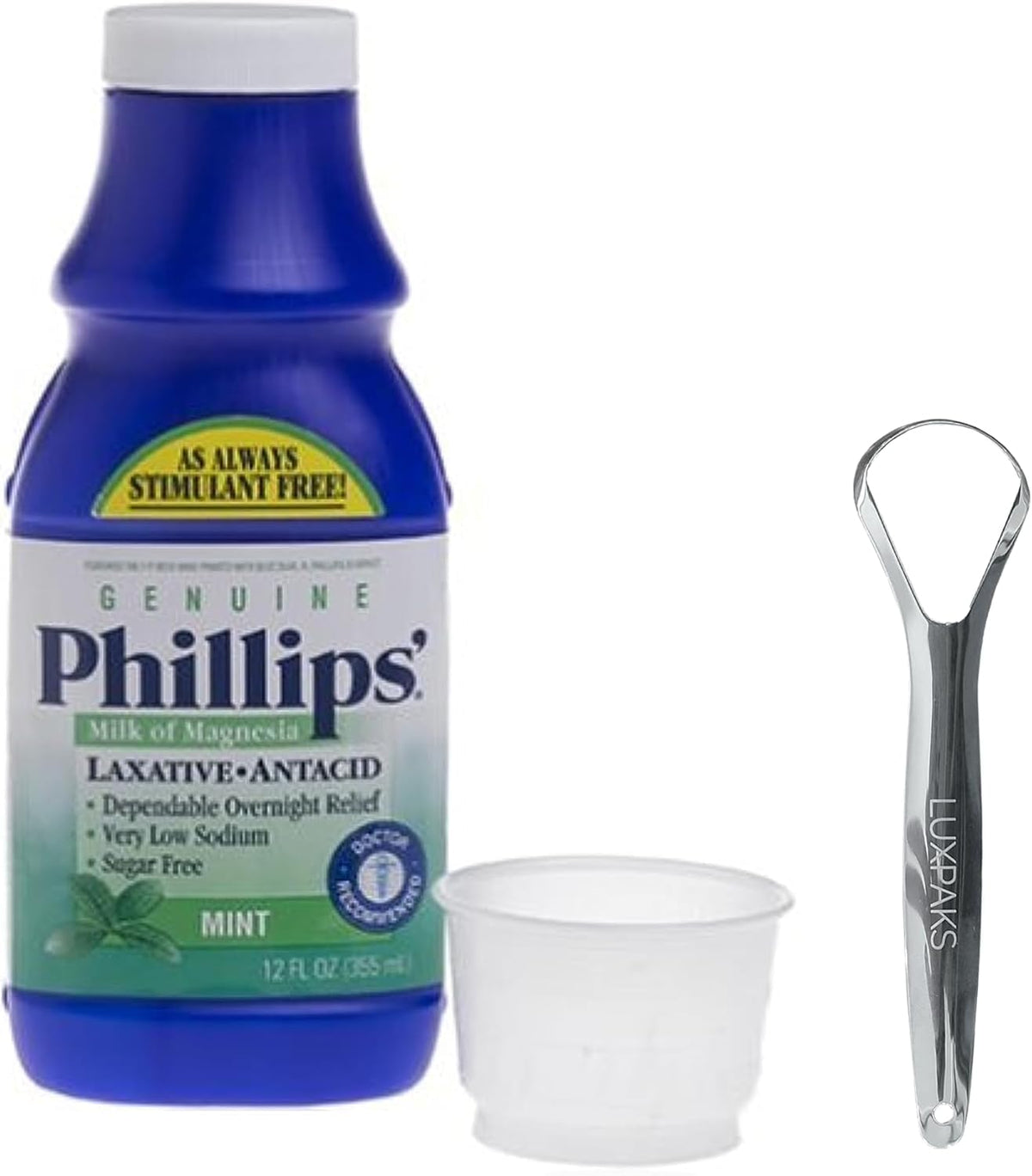Wellness Set: Phillps Milk of Magnesia + LUXPAKS Tongue Scraper