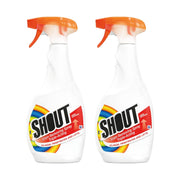 Shout Lot de 2 sprays détachants 500 ml | Détachant à lessive | Détachant triple action | Élimine les taches tenaces | Action biologique sur les taches