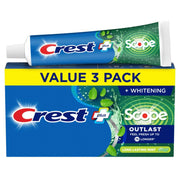 Crest Plus Scope Outlast Complete Whitening Toothpaste, Mint, 5.4 Ounce, 3 Count