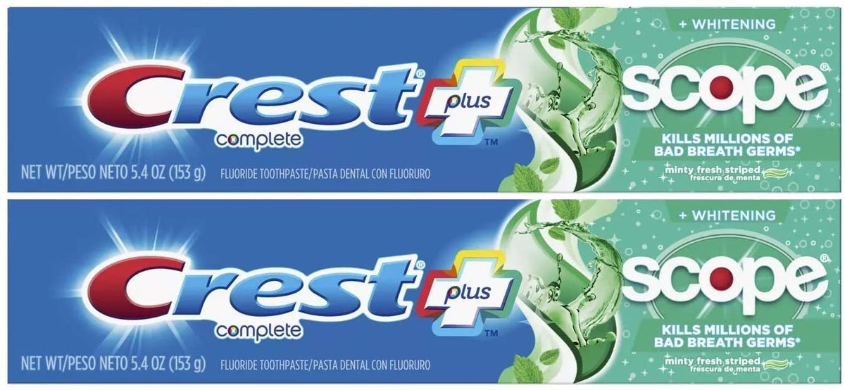 Crest Plus Scope Lot de 2 dentifrice blanchissant Menthe