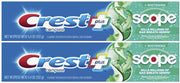 Crest Plus Scope Lot de 2 dentifrice blanchissant Menthe