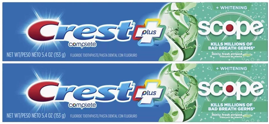 Crest Plus Scope Lot de 2 dentifrice blanchissant Menthe