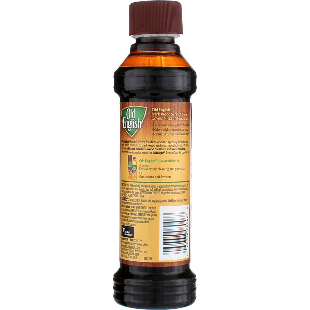 Old English Scratch Housse de protection pour bois foncé, 0,2 l Bouteille, bois vernis