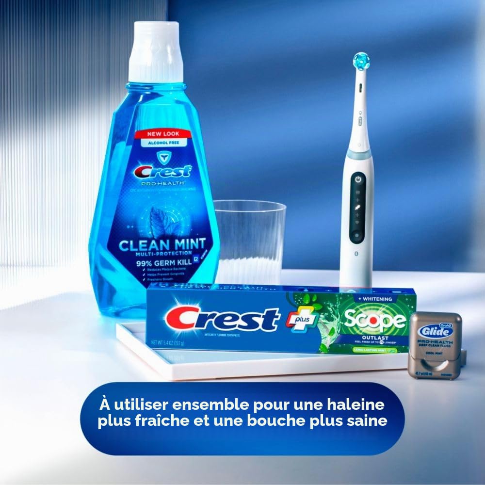 Crest Plus Scope Outlast Complete Whitening Toothpaste, Mint, 5.4 Ounce, 3 Count