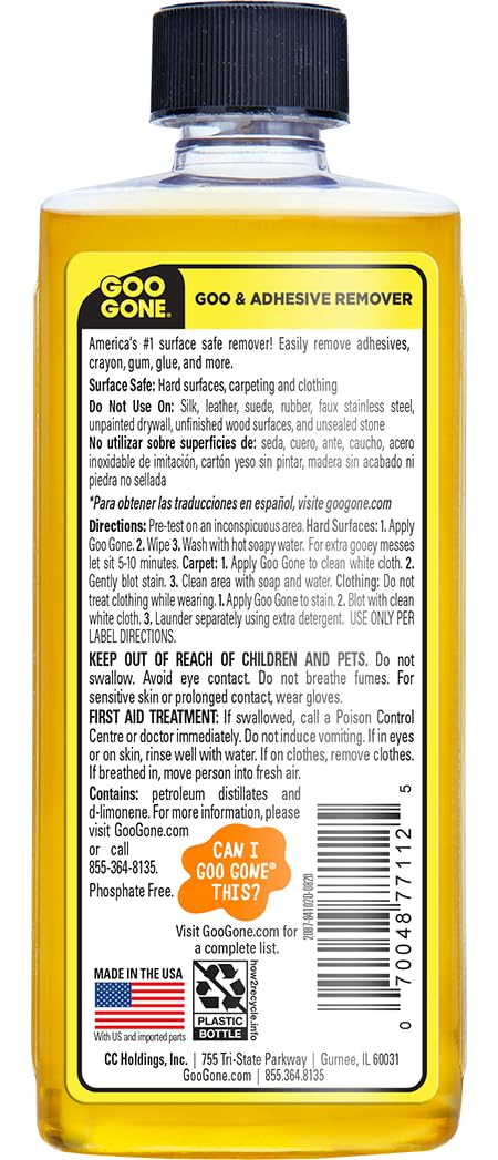 Goo a goûter mac-gg12 remover liquide de sécurité de surface d'origine, jaune