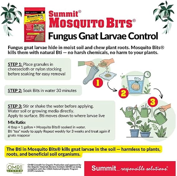 Summit Mosquito Bits® – Biological Mosquito Larvae & Fungus Gnat Control