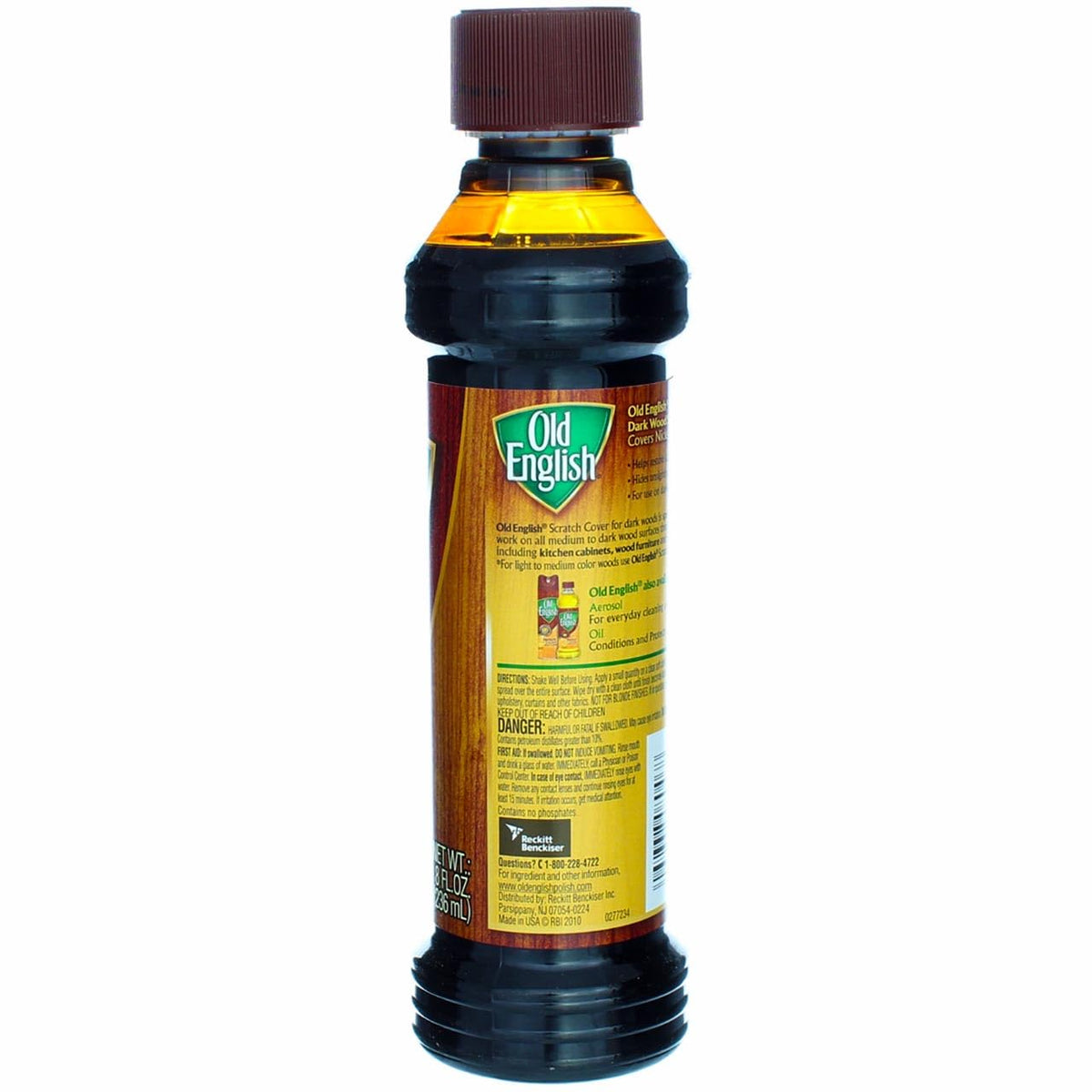 Old English Scratch Housse de protection pour bois foncé, 0,2 l Bouteille, bois vernis