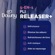 Downy Lot de 2 sprays anti-rides Plus - Parfum frais et léger - 180 ml - Désodorisant textile, désodorisant, antistatique et aide au fer