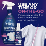 Downy Lot de 2 sprays anti-rides Plus - Parfum frais et léger - 180 ml - Désodorisant textile, désodorisant, antistatique et aide au fer