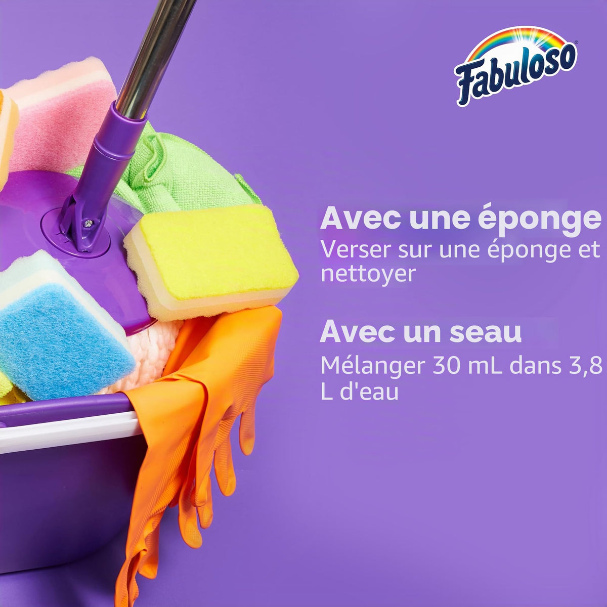 Fabuloso Nettoyant tout usage pour sols, salle de bains, douches et cuisines Lavande - 56 Fl Oz