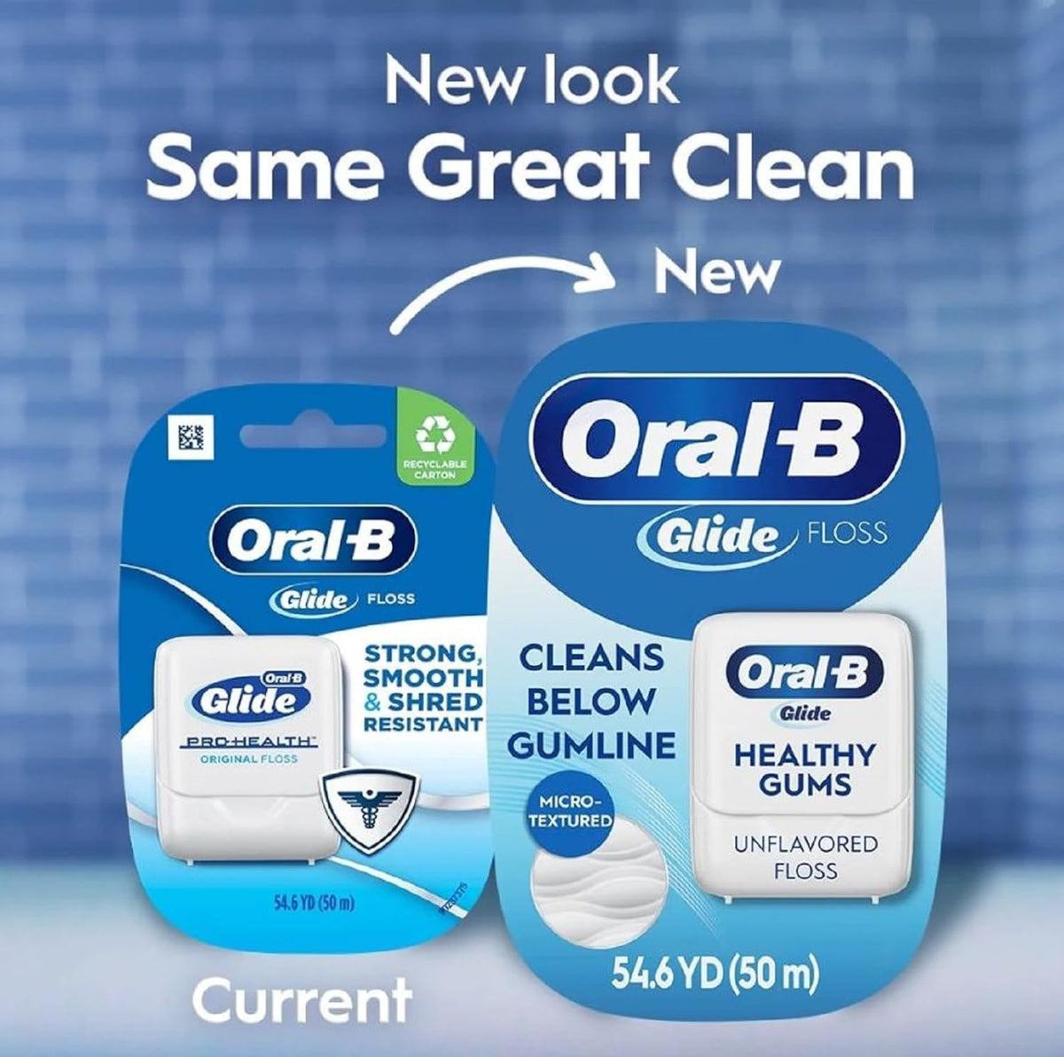 Oral-B Glide Pro-Health Original Floss 50M (2 Paquet)