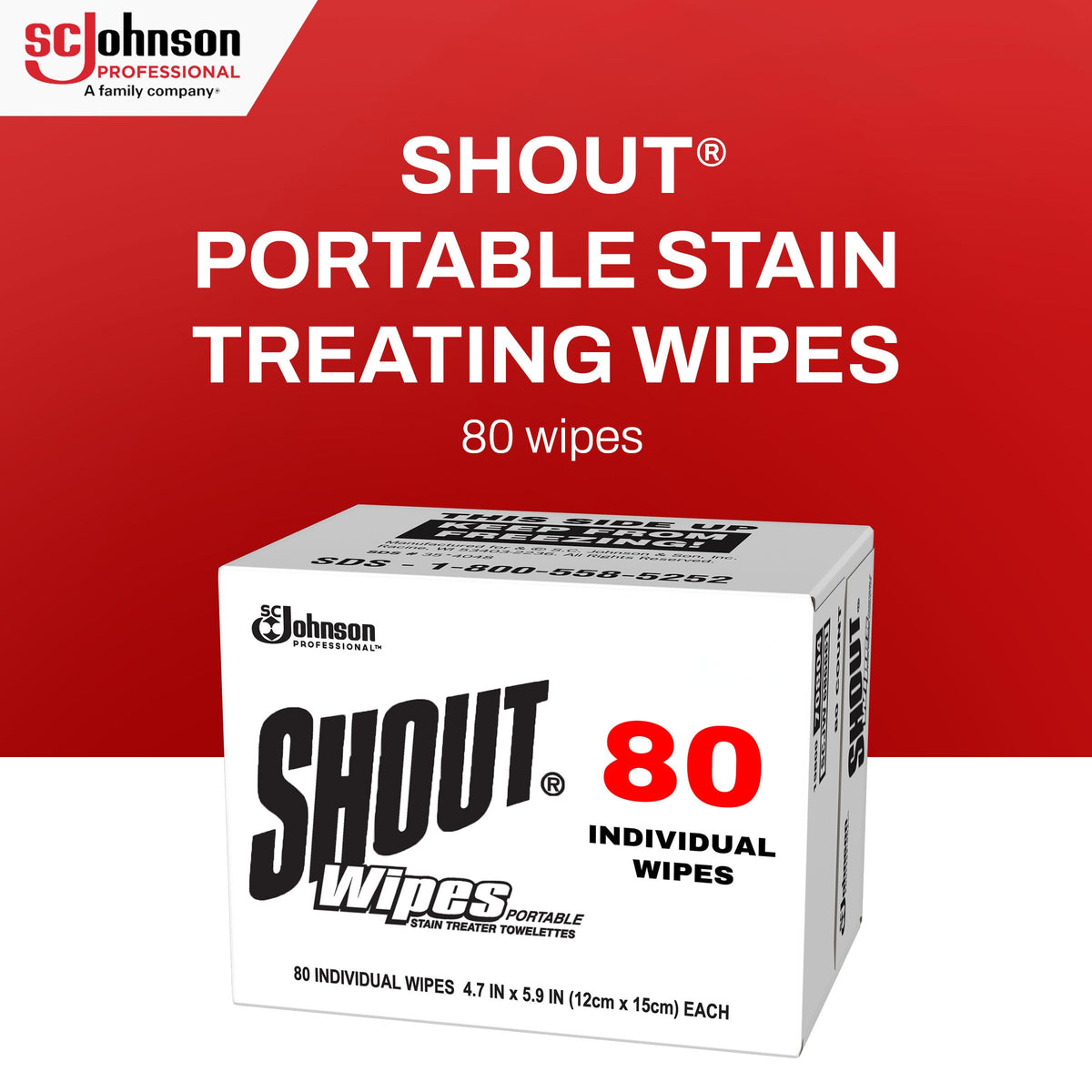 Shout Détachant instantané pour écran Lingettes (80 fils)