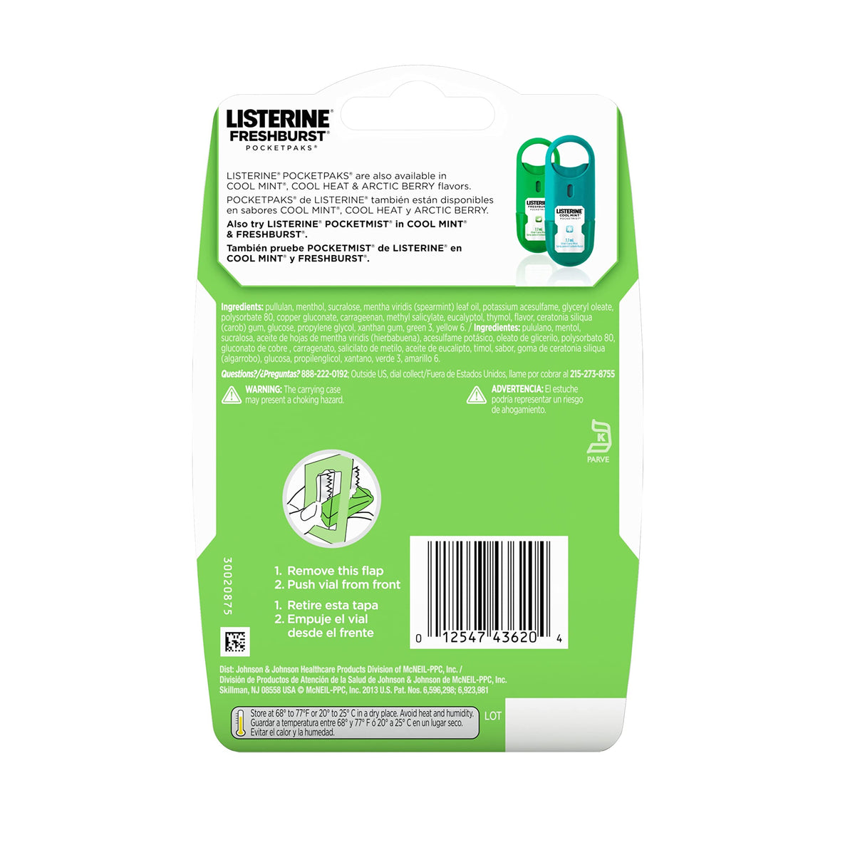 Listerine Pocketpaks Fresh Burst Breath Strips, 72