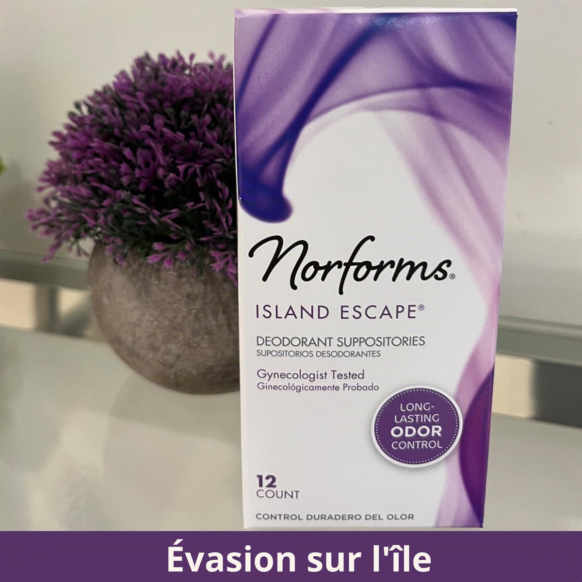 Norforms Deodorant Suppositories, Island Escape, 12 Count (Pack of 3)