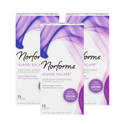 Norforms Deodorant Suppositories, Island Escape, 12 Count (Pack of 3)