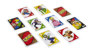 Mattel Games UNO® Super Mario Jeu de Cartes à l’effigie des Personnages du célèbre Jeu vidéo, Paquet de 112 Cartes illustrées, Cadeau pour collectionneurs et Enfants à partir de 7 Ans, DRD00