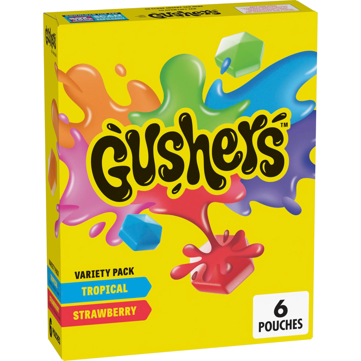 Gushers Strawberry Splash & Tropical Flavored, 136,1 g, 6 pièces