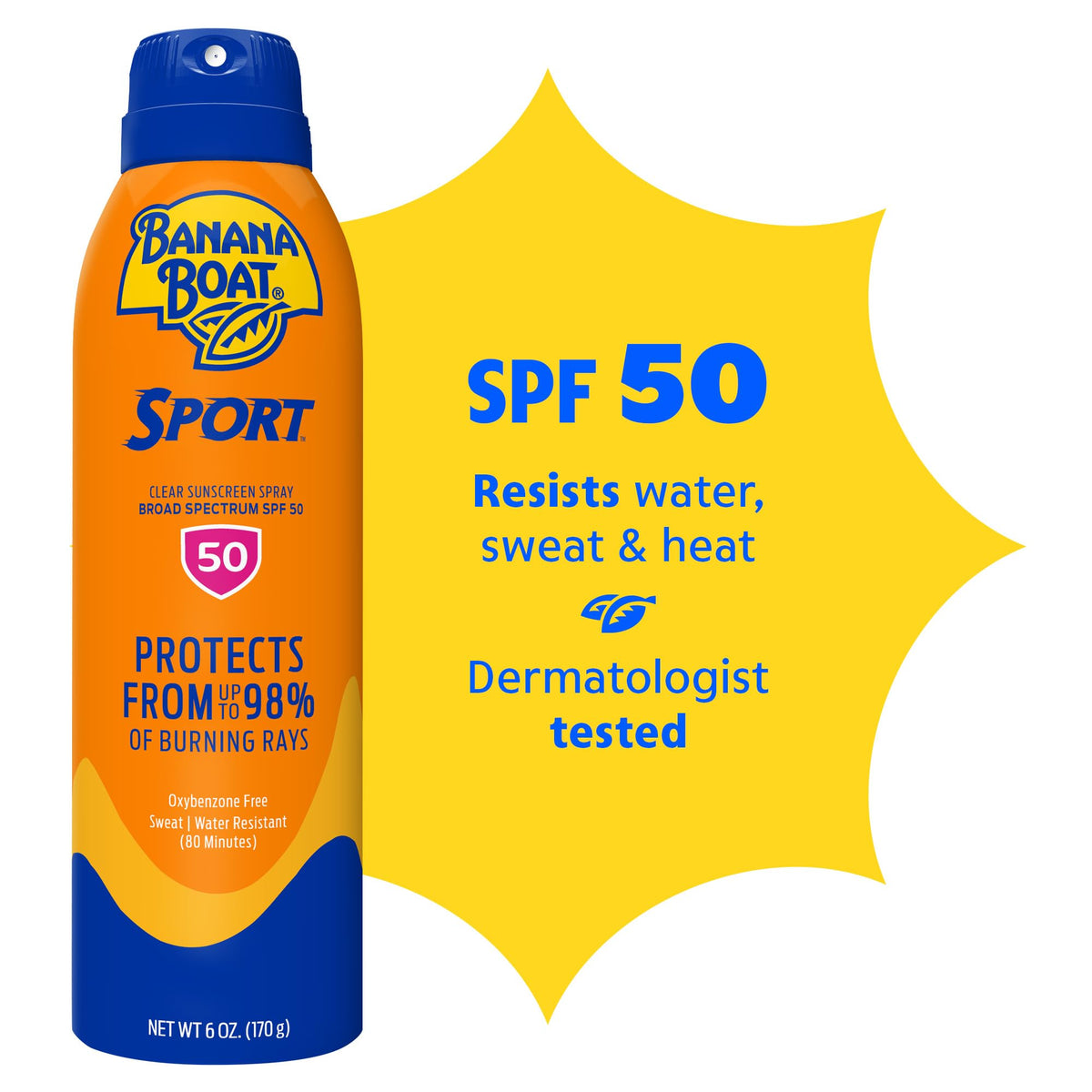Banana Boat Ultramist Clear Defense Crème solaire SPF 50, 6 onces