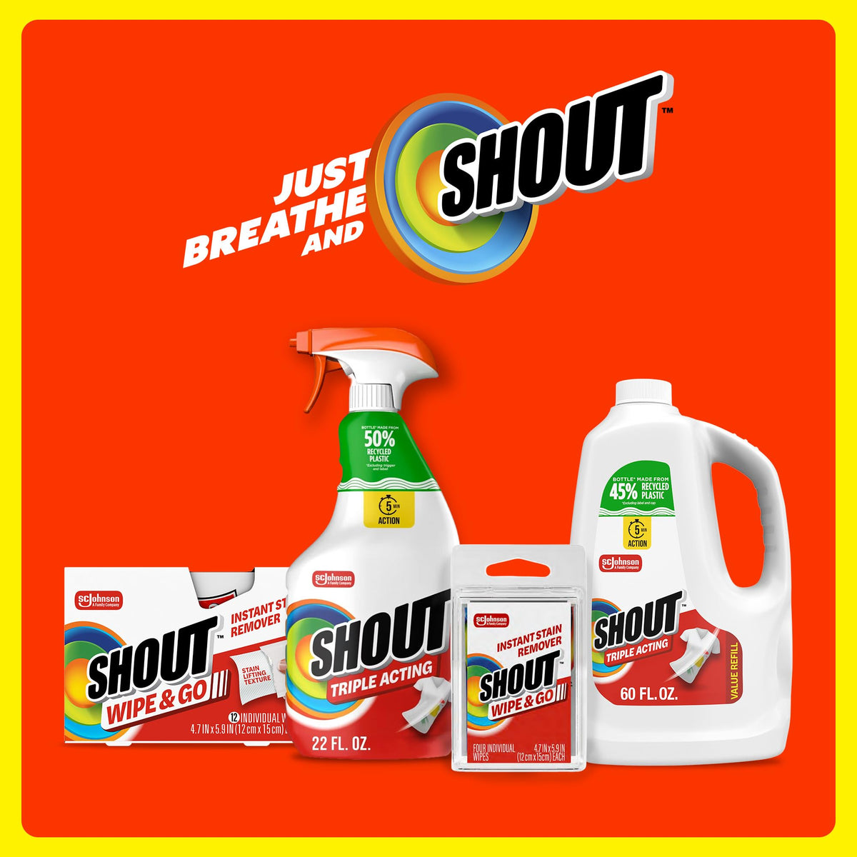 Johnson Wax 02246 Lingettes Shout