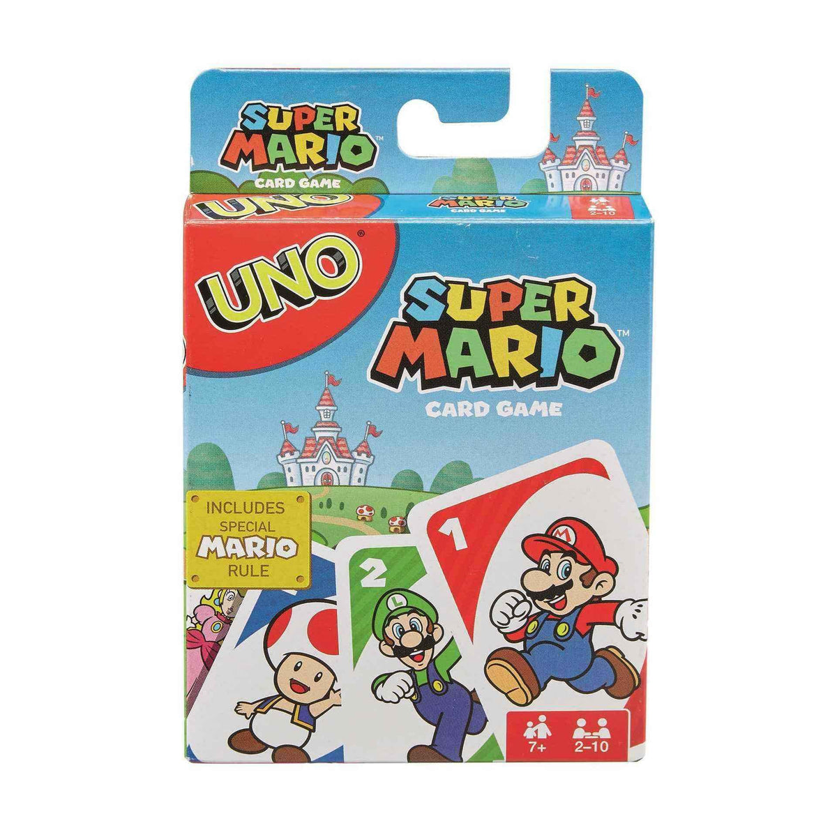 Mattel Games UNO® Super Mario Jeu de Cartes à l’effigie des Personnages du célèbre Jeu vidéo, Paquet de 112 Cartes illustrées, Cadeau pour collectionneurs et Enfants à partir de 7 Ans, DRD00