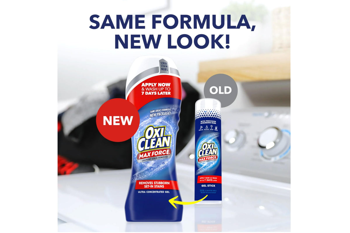 OXI Clean Max Force Lot de 2 détachants pour vêtements 175,8 g – Bâton de taches pour vêtements, détachant de graisse pour vêtements – Gel pour 5 types de taches
