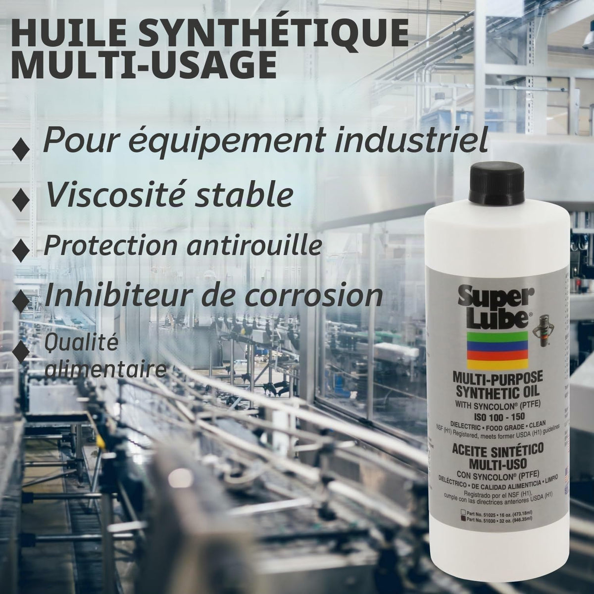 Super Lubrifiant 52004 Huile synthétique sans PTFE, flacon de 113,4 gram