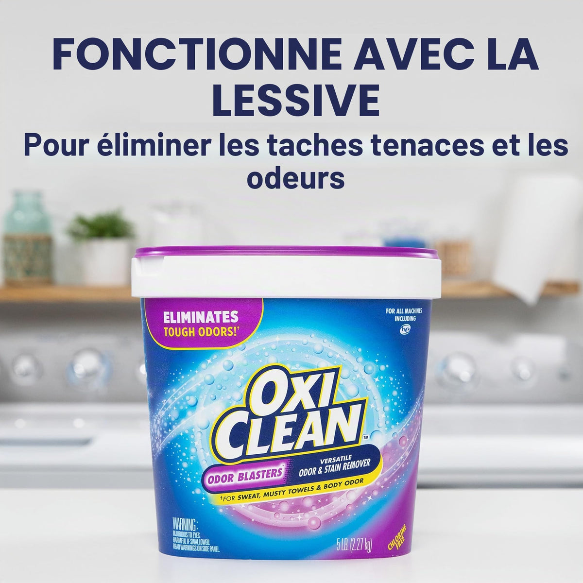 OxiClean Odor Blasters Poudre anti-odeurs et taches polyvalente, 1,4 kg