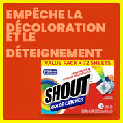 Shout Couleur Catcher Teinture pour Piéger Feuilles, 72.0 fils
