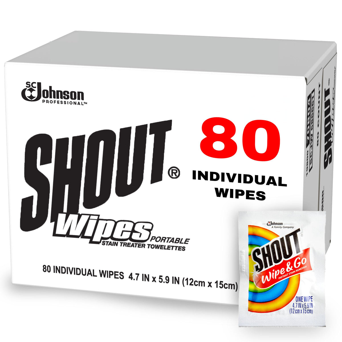 Shout Détachant instantané pour écran Lingettes (80 fils)
