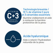 CeraVe Vitamin C Serum with Hyaluronic Acid | Skin Brightening Serum for Face with 10% Pure Vitamin C | Fragrance Free | 1 Fl. Oz