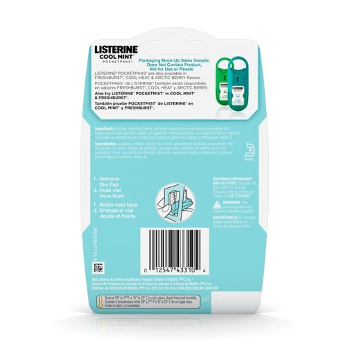 Listerine PocketPaks, Cool Mint - 24 strips