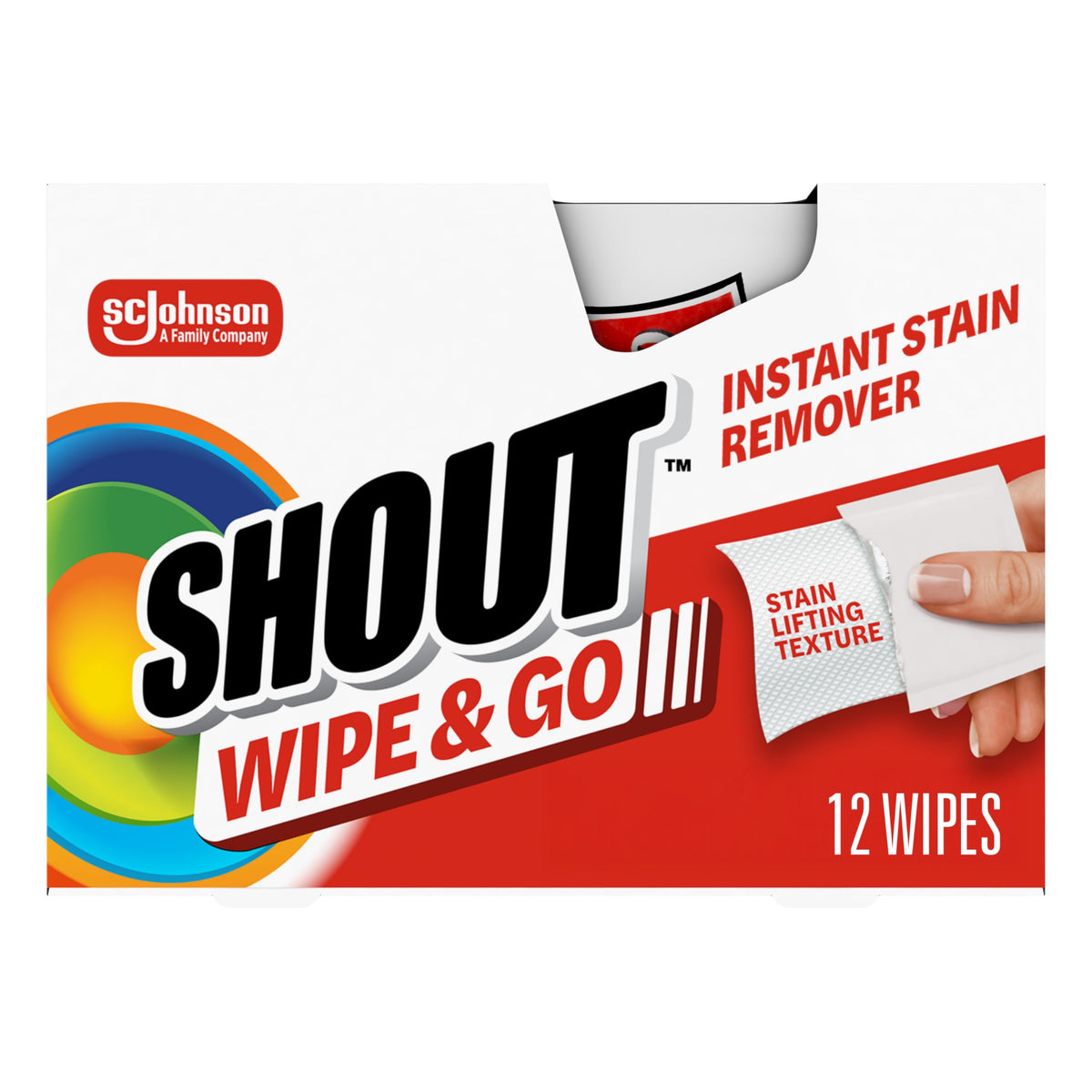Shout Lingettes, Wipe and Go Détachant instantané, détachant et détachant pour le linge en déplacement