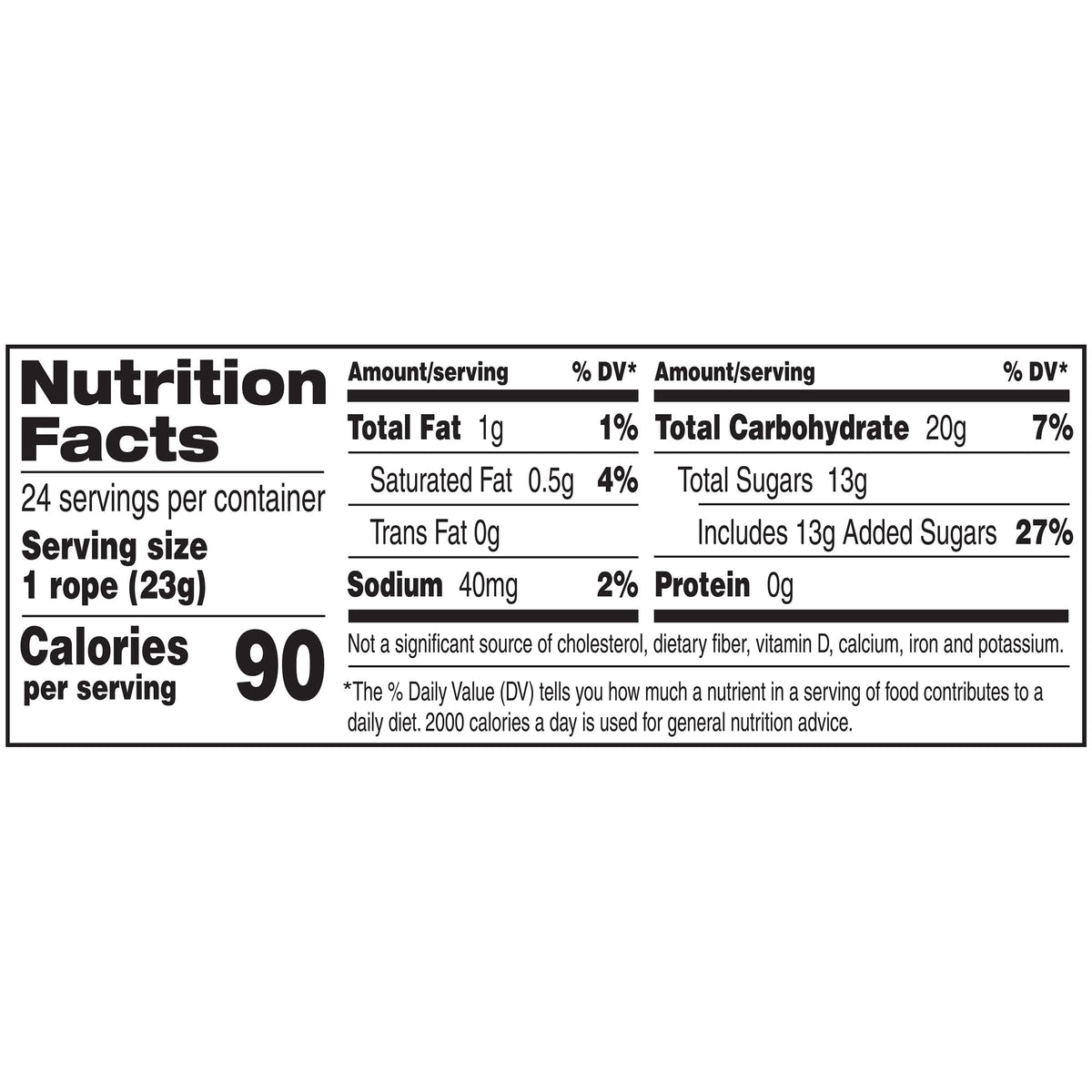 Laffy Taffy Rope Candy, Sour Apple, 0.81 Ounce Ropes (Pack of 24)