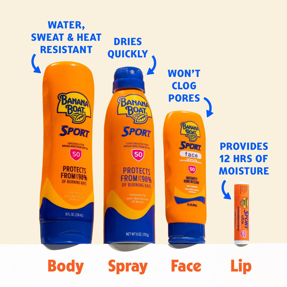 Banana Boat Ultramist Clear Defense Crème solaire SPF 50, 6 onces