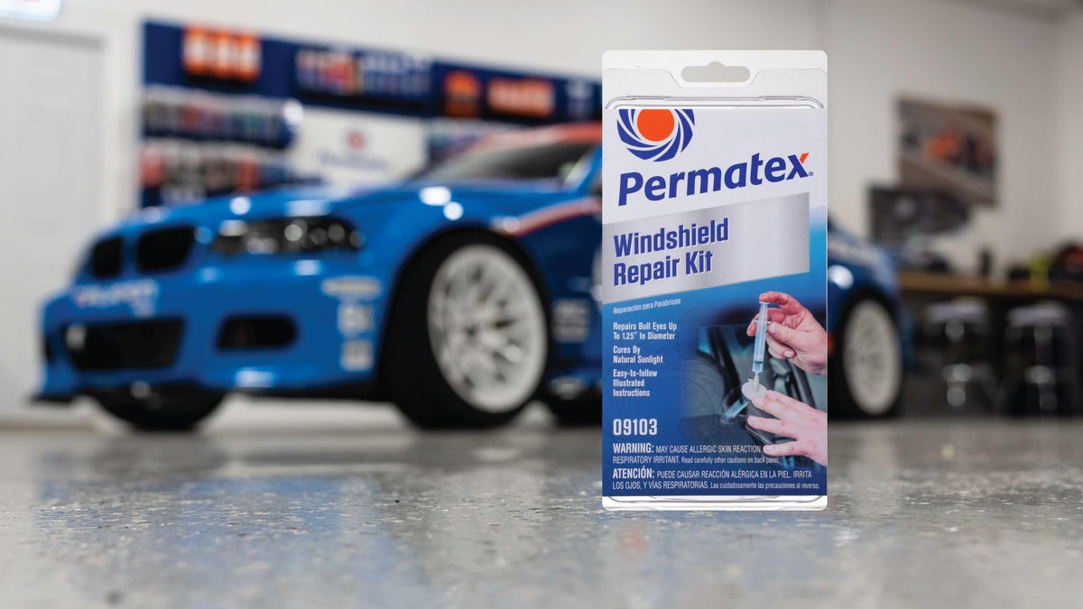 Permatex 09103 Windshield Repair Kit, Professional Quality Repairs, No Mixing Required,Resin Cures by Natural Sunlight, Easy to Follow Instructions 1 x 0.75ml