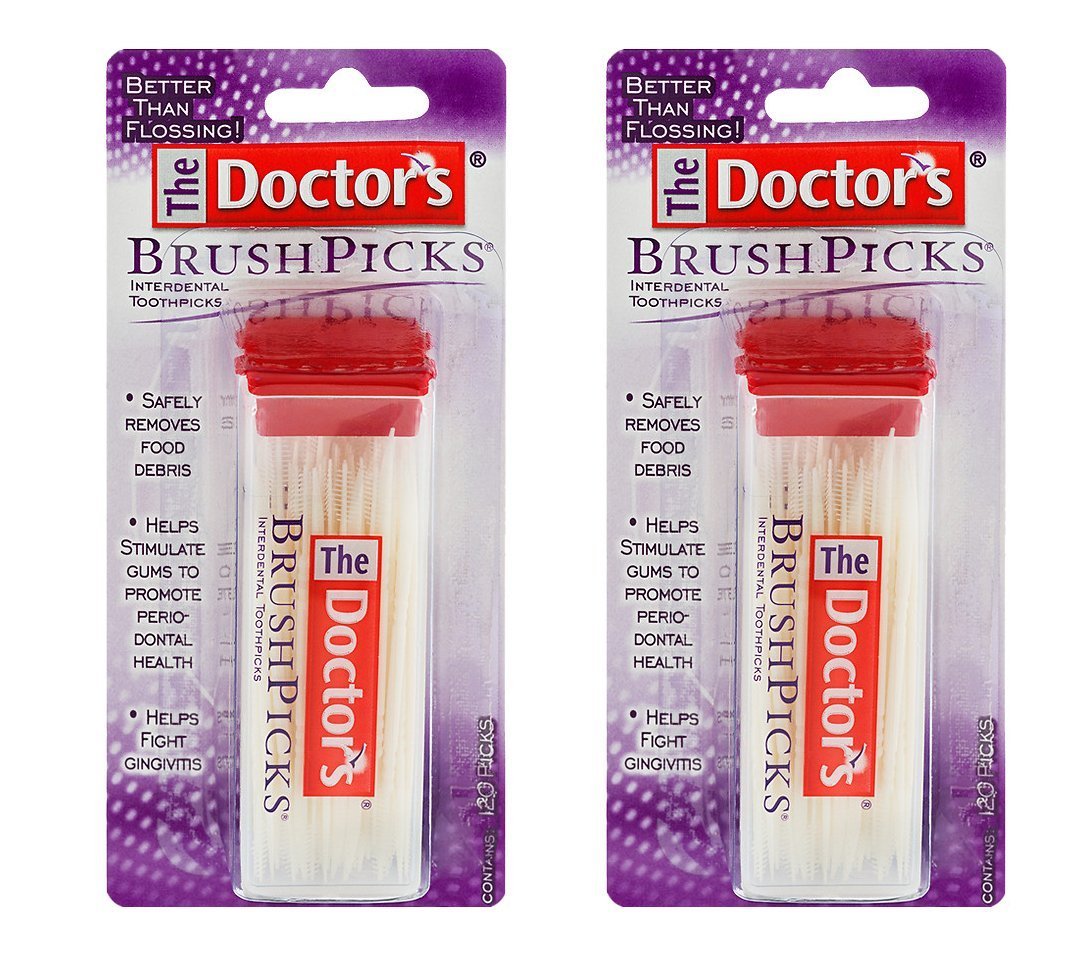 The Doctor's BrushPicks Lot de 2 cure-dents interdentaires 120 pics par paquet