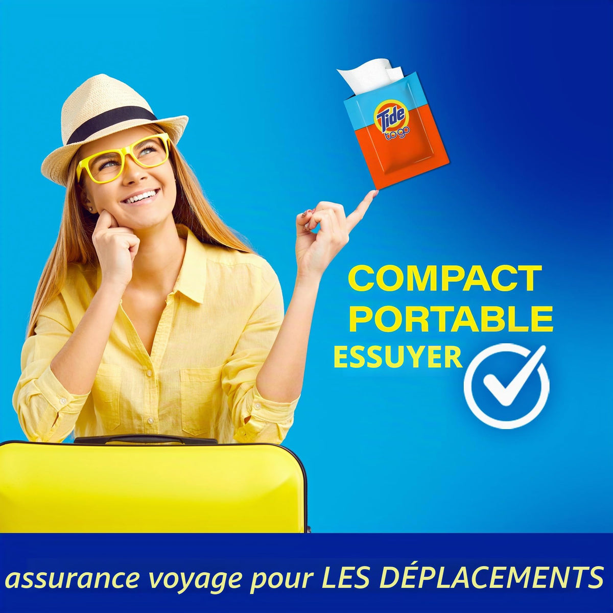 Tide To Go Lot de 2 lingettes nettoyantes anti-taches instantanées 10 points