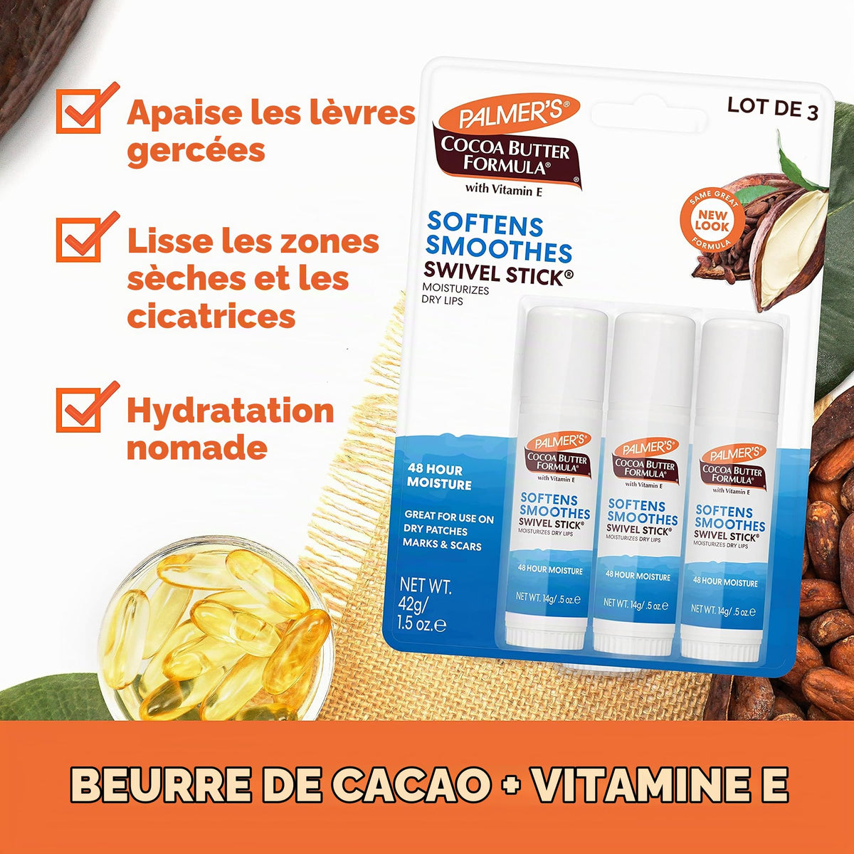 Palmer's Bâton pivotant au beurre de cacao
