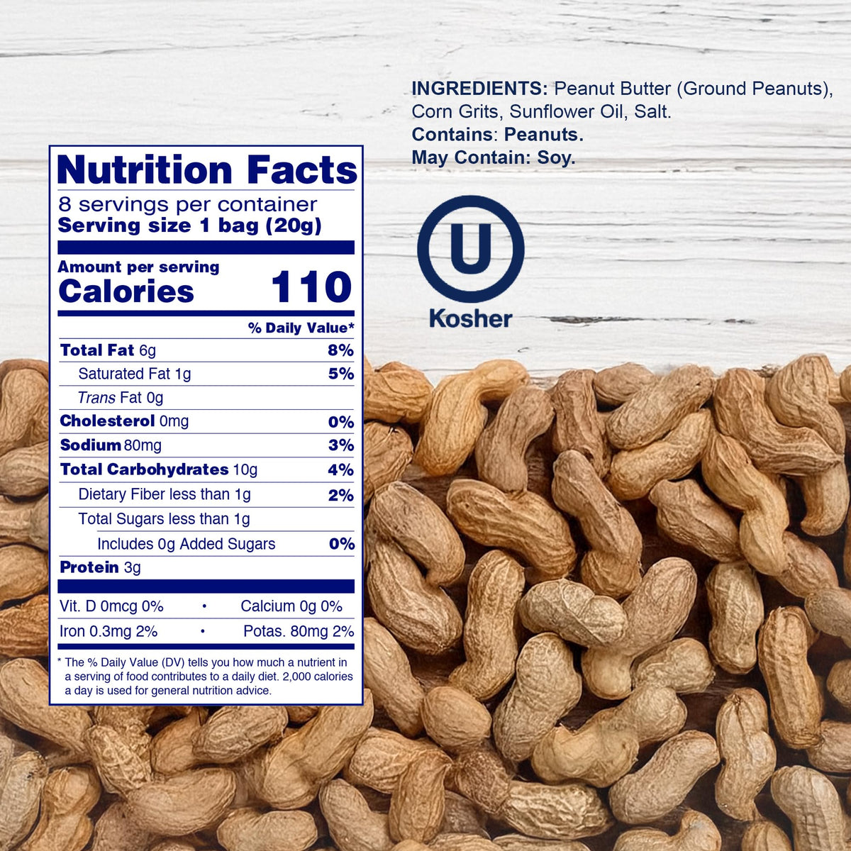 Bamba Snack, Peanut, 8 Count by Bamba